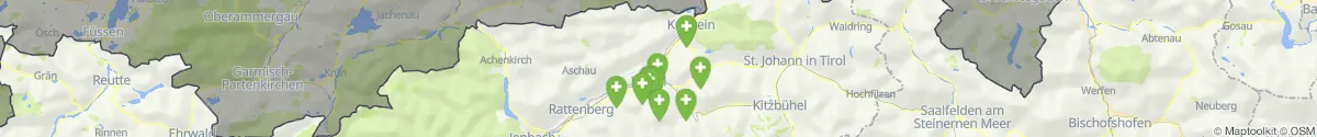 Kartenansicht für Apotheken-Notdienste in der Nähe von Kirchbichl (Kufstein, Tirol)